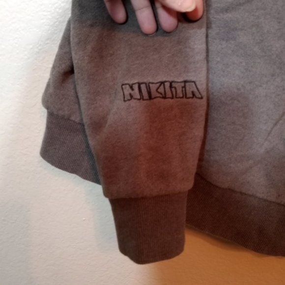 Nikita Snowboarder Street Wear Gray Sherpa Hoodie Jacket S - Picture 10 of 12